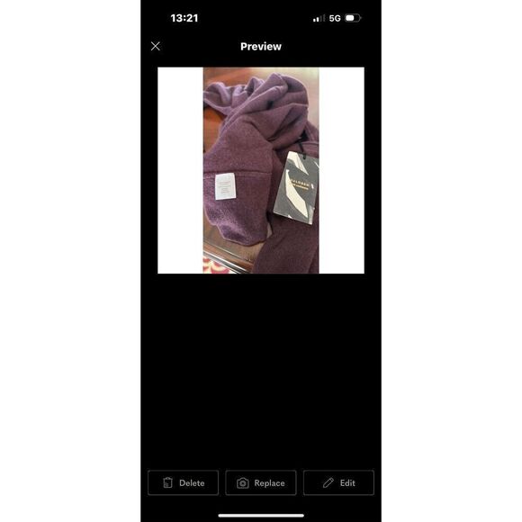 Halogen pure 100% cashmere V neck sweater size XS, burgundy NWT - Picture 11 of 13